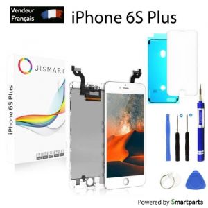 Ecran LCD Retina pour iPhone 6S Plus Blanc - OUISMART - Kit de remplacement complet avec outils verre et joint