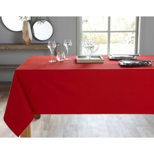 Nappe carr&eacute;e rouge en coton 150x150