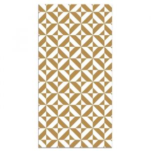 Tapis vinyle forme géométrique moutarde 140x200cm