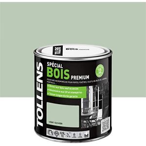 Image de Tollens Peinture bois extérieur / intérieur vert olivier 0 5L