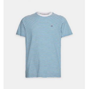 Tommy Jeans T-shirt droit à fines rayures Bleu - Couleur Bleu - Taille XS