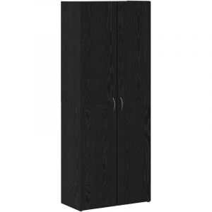 VidaXL Buffet en chêne noir - 60 x 32 x 153 cm - Bois d'ingénierie