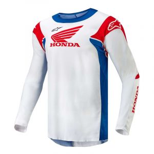 Alpinestars Maillot cross Honda Racer Iconic white/bright blue/bright