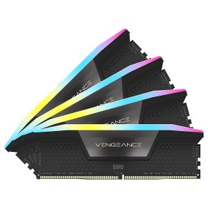 Corsair Vengeance RGB DDR5 RAM 96GB (4x24GB) 6400MHz CL32 Intel XMP Mémoire D'ordinateur Compatible iCUE - Noir (CMH96GX5M4B6400C32)