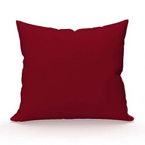 Atmosphère Taie d'oreiller en polycoton - 63 x 63 cm - Rouge - Livraison gratuite