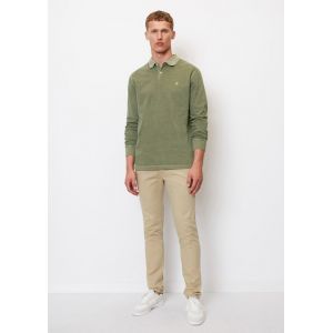 Marc O'Polo Polo en jersey de coupe Regular Fit &agrave; manches longues - Couleur verde - Taille L
