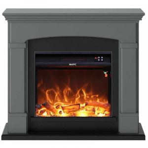 MPC Chemin&eacute;e &eacute;lectrique sol/mur Camino Siena 1500W gris fonc&eacute;