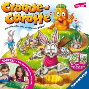 Ravensburger Croque Carotte - Jeu de société - Enfants et Parents - De Parcours Rigolo - Inclus Cartes Exclusif - De 2 à 4 Joueurs à partir de 4 Ans - Mixte - 20948 - Version française