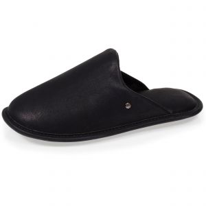 Isotoner Chausson mules Homme cuir synthétique Noir