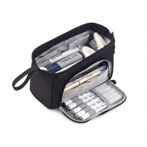 Diydash Trousse &agrave; crayons XL - Trousse &agrave; crayons - Trousse scolaire - Grande trousse - Fournitures scolaires - Trousse Scolaire - Pour filles, gar&ccedil;ons et adultes - Noir