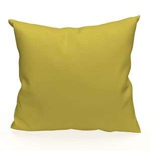 Soleil d'Ocre Housse de Coussin 40x40 cm Alix Jaune, Polyester