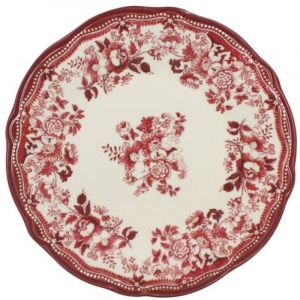 Novastyl Assiette Plate Faustine 26cm En Porcelaine Rose - Selef Nova Styl