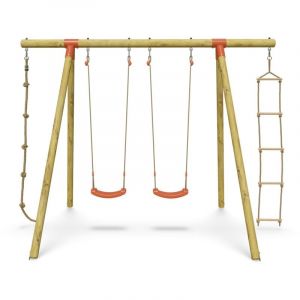 Trigano Portique bois 2,30 m Topwood tila - 4 enfants