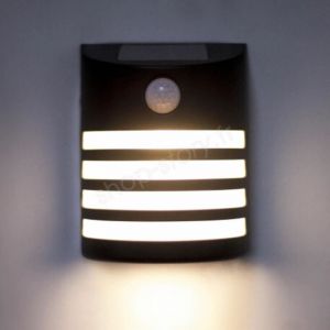 Shop-story - Applique Murale Solaire Extérieure Noire – Sans Fil avec Détecteur de Mouvement