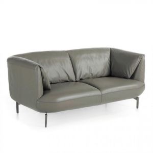 Image de Prix Canap&eacute; 2 Places en Cuir Hygaz 175cm Gris