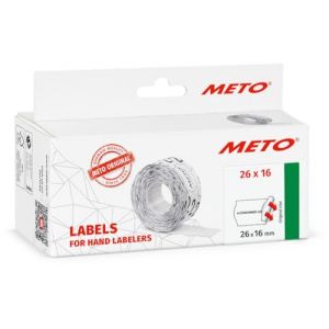 Meto Étiquettes d'étiquetage de prix – Préimpression « A consommer au » (26 x 16 mm, 2 lignes, 6 000 étiquettes de prix, blanches, permanentes)