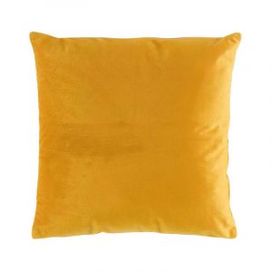 Coussin Déco Uni "Velvetine" 40x40cm Jaune Prix