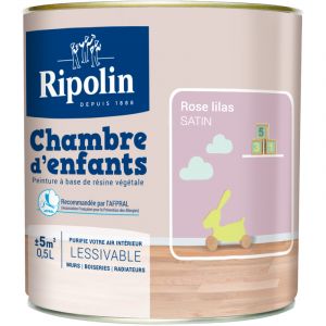 Ripolin Peinture Murale Spéciale Chambre d'Enfants Satin Rose Lilas 05L