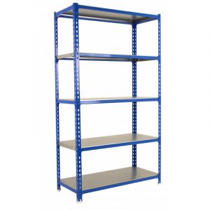 Étagère métallique bleu et galvanisé 5 niveaux Simonclick Megaplus SimonRack