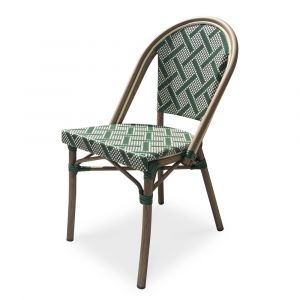 DCB Garden Fauteuil de jardin empilable en aluminium - vert