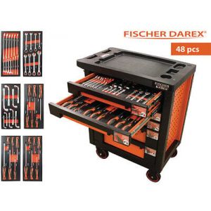 Fischer darex Servante équipée de 48 outils avec 6 modules