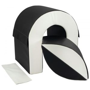 Set de 2 blocs en mousse noir - blanc