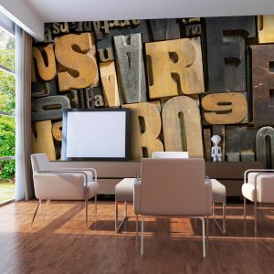 Artgeist Papier peint XXL - Lettres en bois 550x270
