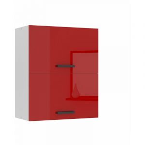 Belini - Meuble Haut Cuisine SGP2-60 i Meubles de Cuisine - Mural, Rangements, 2 Portes i Taille: 29,6 x 60 x 72 cm i Armoire Murale avec Poignée en