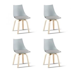 Lot De 4 Chaises Scandinaves Grises - Nicosie