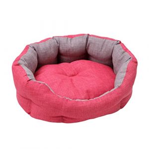 Niche pour Chien, Panier Ovale pour Chat, Coussin pour Animaux Domestiques pour Chambre à Coucher, Salon, Couloir, Lit Animale de qualité – Gris et