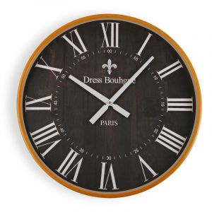 Versa Horloge Murale Verre 4,5 x 60 x 60 cm Bois MDF