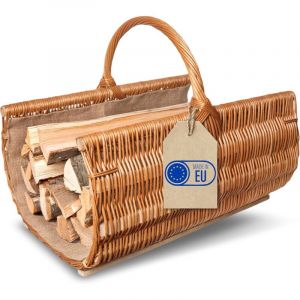 Creative Home - Panier Rangement Bois B&ucirc;ches en Osier Ovale 60 x 45 x 50 cm