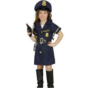 FIESTAS GUIRCA Déguisement Police Costume Enfant Fille Taille Taille 3-4 Ans