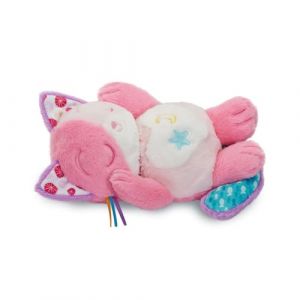 Vtech Mon Chaton Douce Nuit Rose - Peluche Qui Respire et Ronronne, Veilleuse Bébé Musicale et Lumineuse - Peluche Respirante - Doudou Bruits Blancs Bébé - Cadeau Nouveau-Né - Contenu en Français