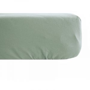 Linnea Drap housse uni percale de coton MANOIR Bonnet de 35 cm 90x200 cm
