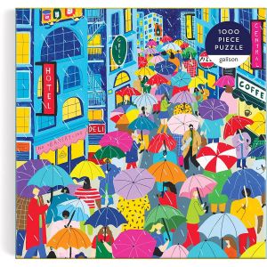 Galison Puzzle de 1000 pièces : Umbrella Lane