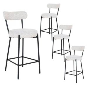 Lot de 4 chaise altobuy interieur non empilable non pliable H. 90 cm en metal noir