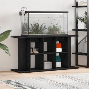 VidaXL Support Pour Aquarium Ch&ecirc;ne Noir 120x40x60 Cm Bois D'ing&eacute;nierie