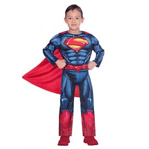 Amscan 9906070 Costume Superman pour Halloween 4-6 ans, Bleu