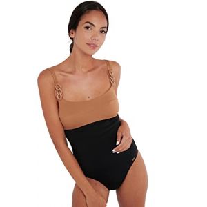 Livia Maillot de bain 1 pi&egrave;ce structur&eacute; Duya Noir - Couleur Noir - Taille L