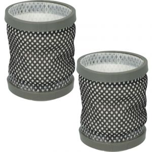 Vhbw 2x Filtre compatible avec Dirt Devil Cavalier Total, Cavalier Total Home, DD 698 aspirateur - filtre de sortie d'air, noir / blanc / gris