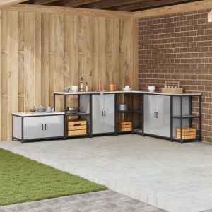 VidaXL Meuble De Rangement De Cuisine Argent&eacute; 60 X 50 X 92 Cm