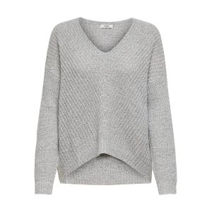 Only JDY JDYNEW Megan L/S Pullover KNT Noos Sweater, Cloud Dancer/détails : Noir, XL Femme