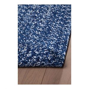 Deladeco Tapis oval plat int&eacute;rieur et ext&eacute;rieur design Tasy 60x200 Bleu