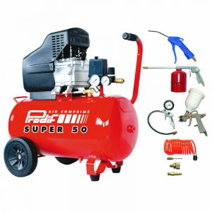 Prodif Compresseur coaxial 50L T856 + Kit 8 accessoires et raccords