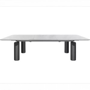 Table Salle &agrave; Manger c&eacute;ramique coll&eacute; sur bois MILANO