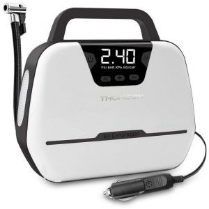 Thomson Compresseur d'air - 12V - Ecran digital LCD - Lampe de travail int&eacute;gr&eacute;e - Pression maximale 150PSA