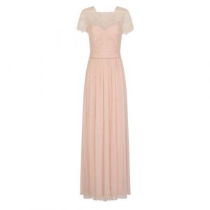 Little Mistress - Robe longue avec dentelle superposée - Femme (FR 38) (Chair) - UTLM663