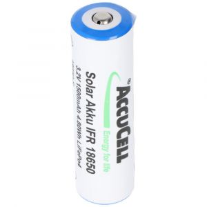 Accucell - Batterie solaire 3,2 volts au Lithium 18650 IFR LiFePo4 avec