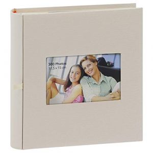 Image de Erica Album photo pochettes avec mémo SQUARE - 150 pages blanches - 300 photos - Couverture Beige 23,5x25cm + fenêtre